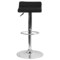 Emma and Oliver Solid Wave Seat Vinyl Adjustable Height Barstool with Chrome Base